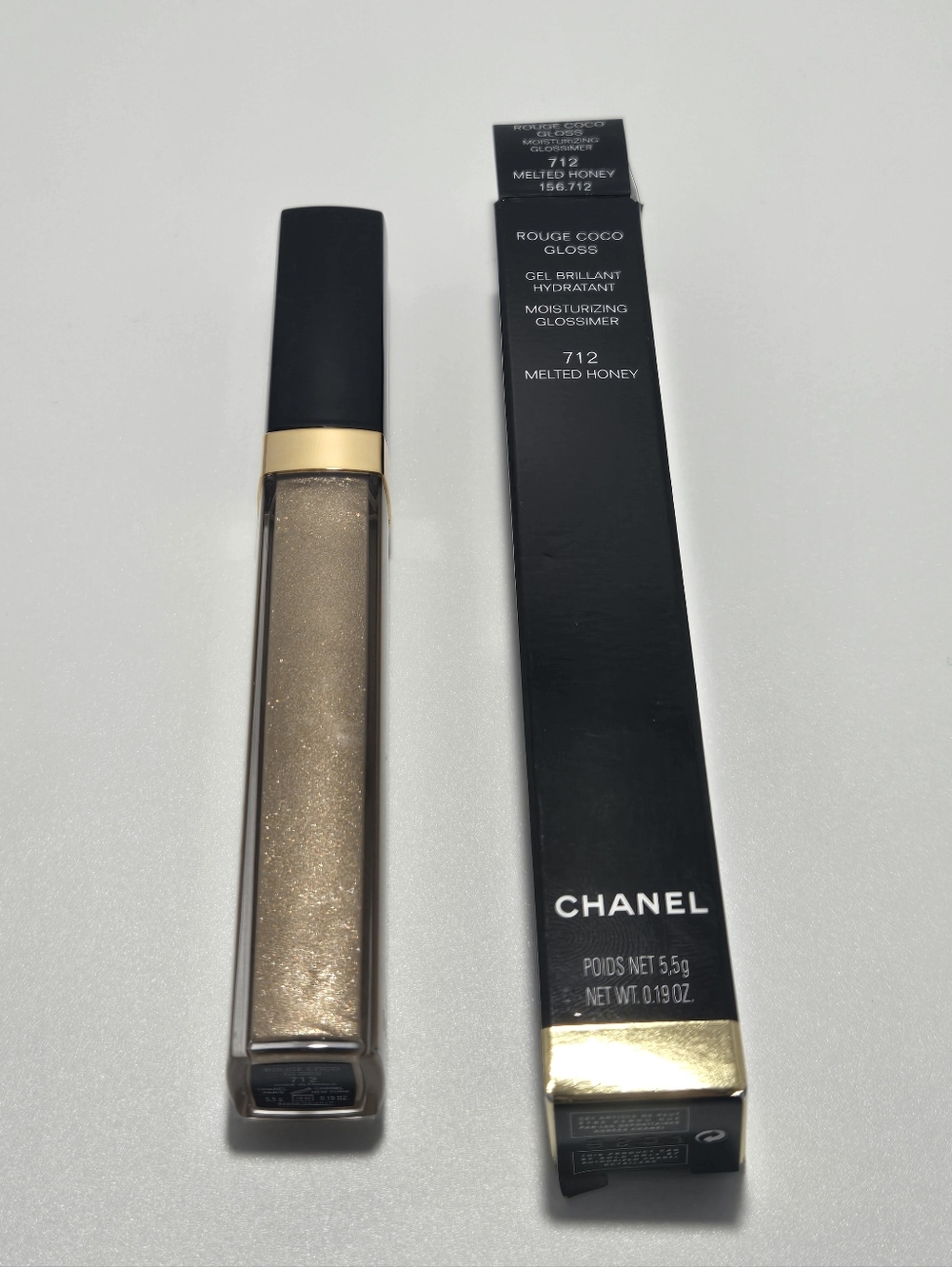 CHANEL Shimmery Gold Lip Gloss - Melted Honey